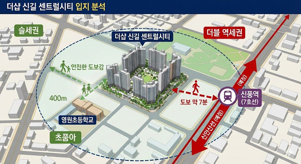더샵신길센트럴시티 분양가 18억? 청약 안전마진 및 일정 총정리 2 더샵신길센트럴시티 입지 분석 지도