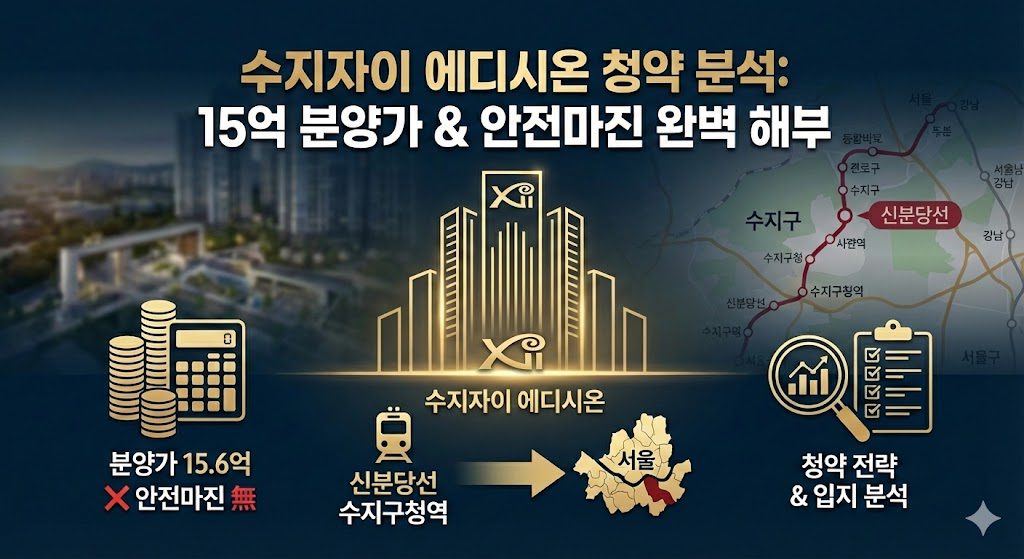 수지자이 에디시온 청약 분석 15억 분양가 및 안전마진 완벽 해부 썸네일