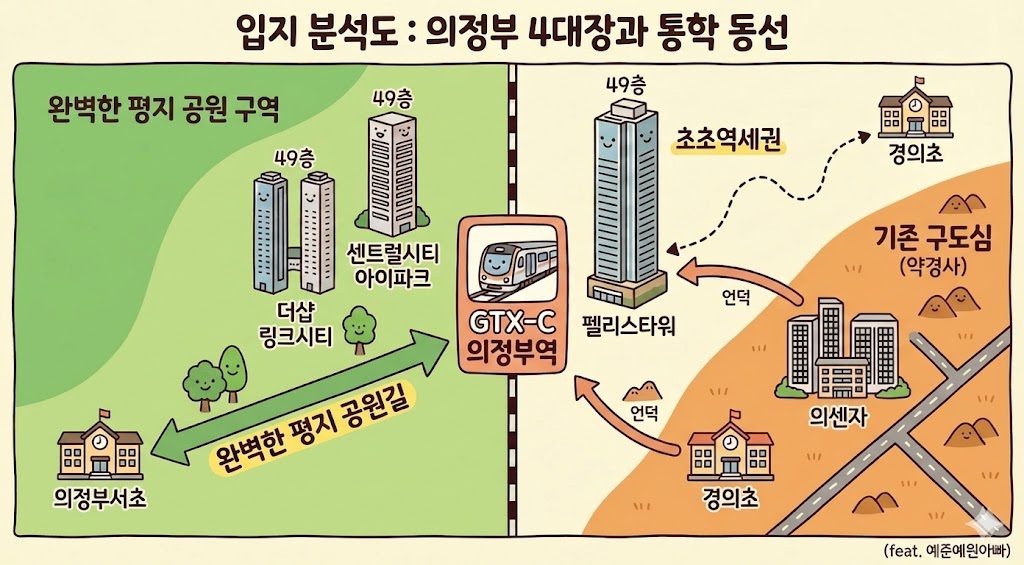 의정부역 센트럴 아이파크 2026년 최신 변경 고시 완벽 분석 (101타입 삭제) 5 의정부4대장 입지분석도
