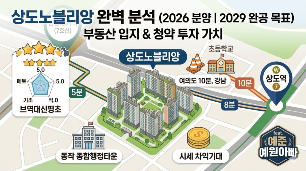 서울 동작구 상도동 상도노블리앙 지역주택조합 분양 정보 및 브역대신평초 입지 완벽 분석 2 상도동노블리앙 대표이미지