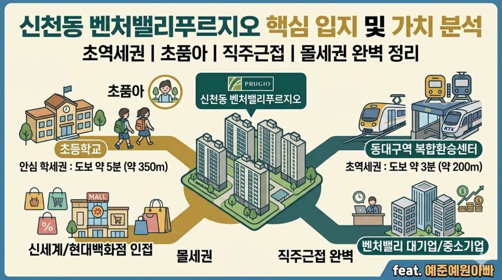 신천동 벤처밸리푸르지오 핵심입지 및 가치분석