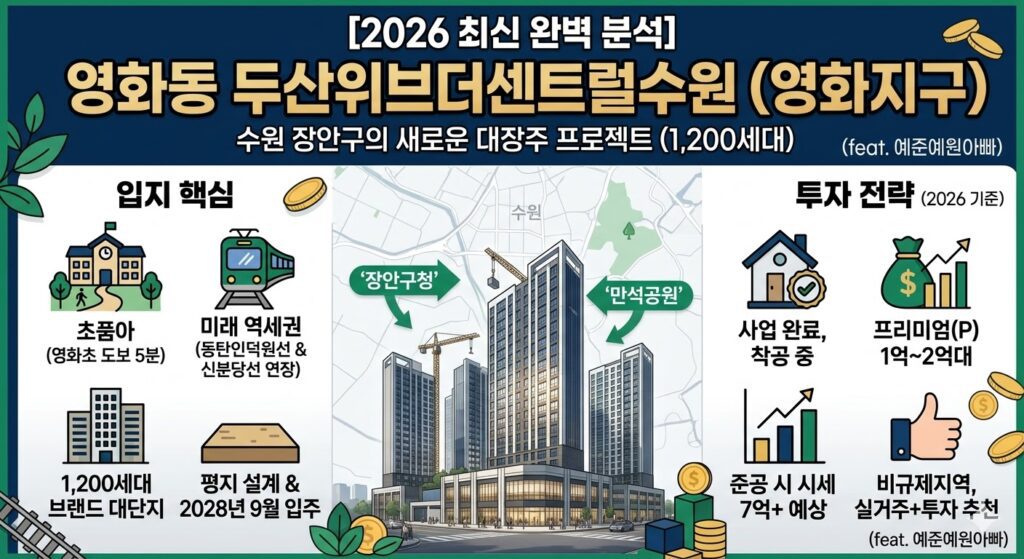 수원 재개발 영화동 두산위브더센트럴수원 완벽 분석 2026년 최신 입지 투자 전망 3 영화동 두산위브더센트럴수원