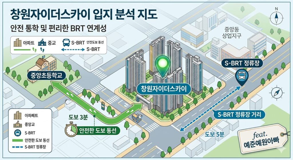 창원자이더스카이 분양 정보 입지 분석 및 청약 투자 전략 3 창원자이더스카이 입지분석지도