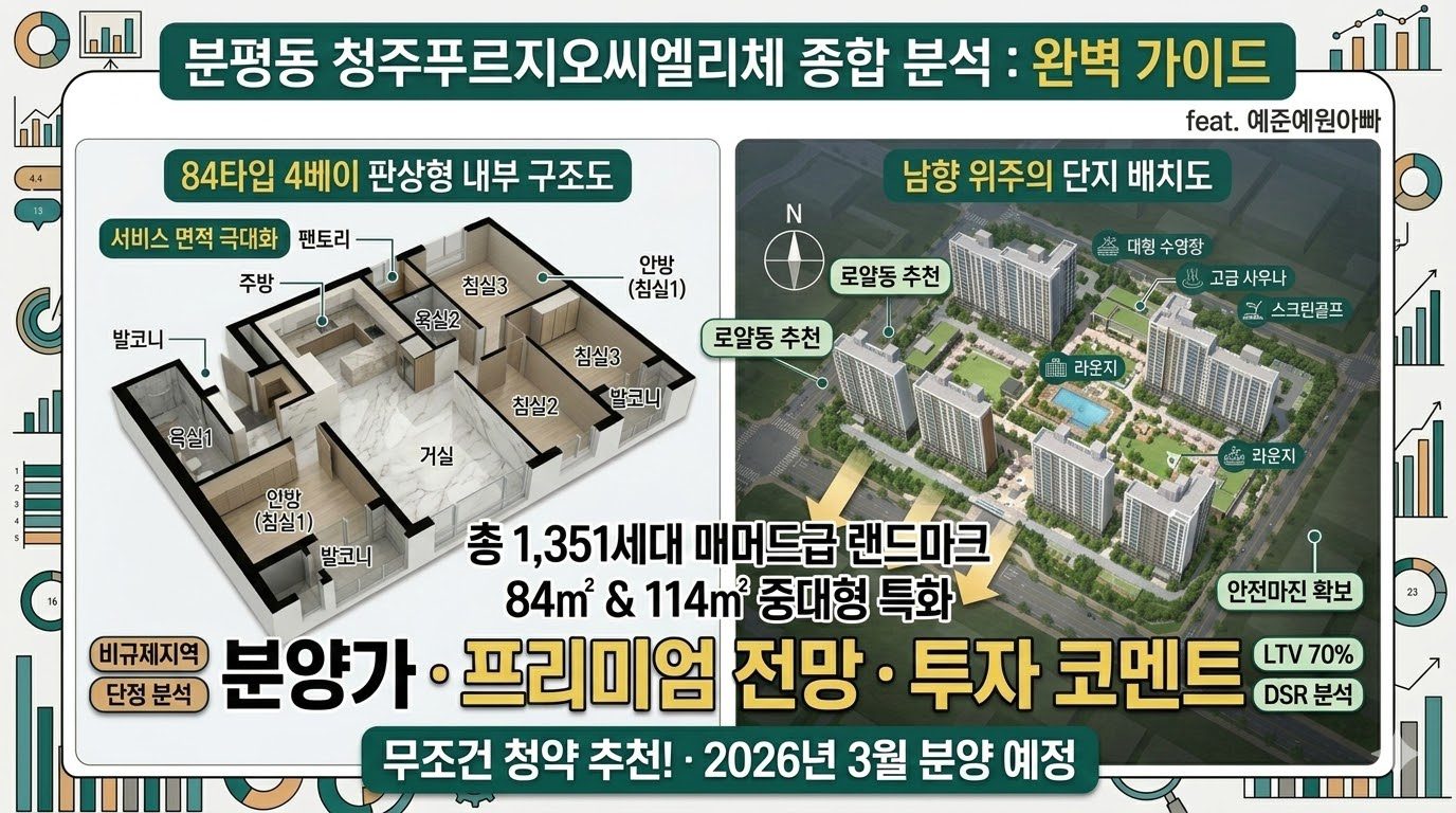 청주 푸르지오 씨엘리체 분양 예정 아파트 종합 분석 가이드 썸네일 (평면도, 단지 배치도 포함)