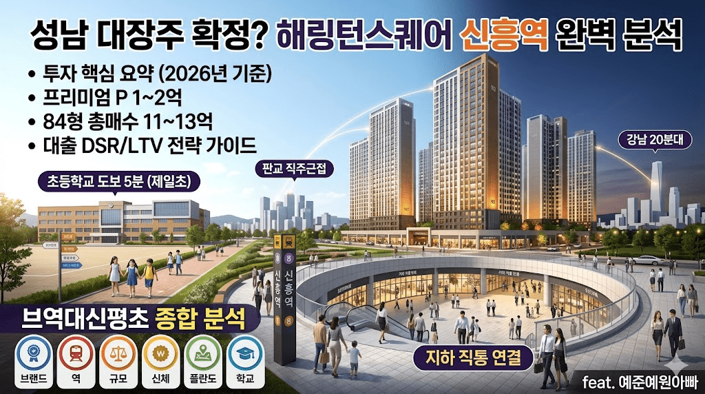 성남 해링턴스퀘어 신흥역 2026년 최신 입지 분석 및 분양권 투자 가이드 2 해링턴스퀘어 신흥역 완벽 분석 이미지