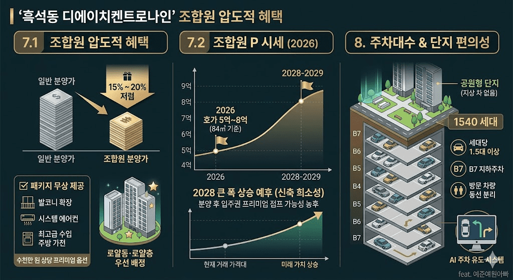흑석동 디에이치켄트로나인 분양가 평면도 입지 분석 및 청약 전략 2026년 최신판 8 조합원 압도적 혜택 및 주차대수 & 단지 편의성 이미지