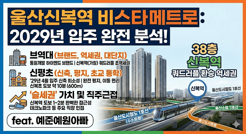울산신복역비스타메트로 청약 핵심 포인트 및 단지 개요 3 브역대신평초 이미지