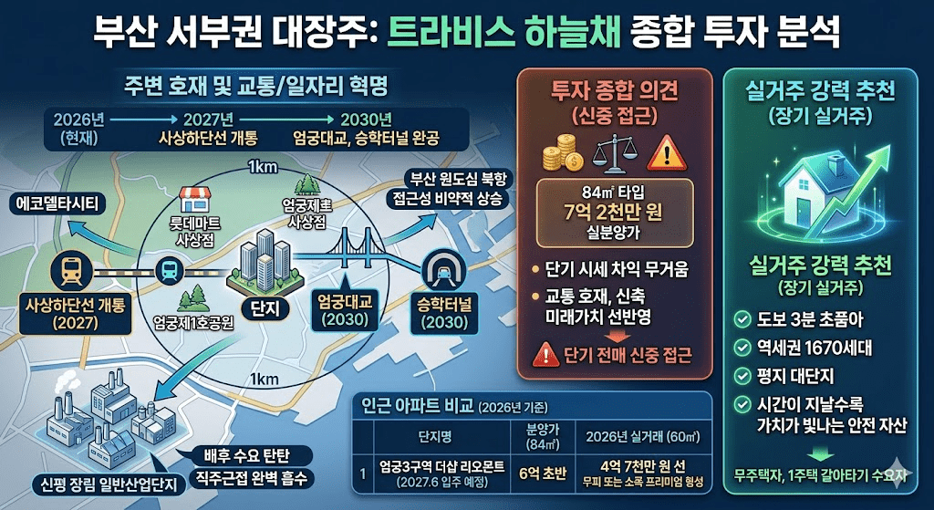 부산 사상구 엄궁역 트라비스 하늘채 분양가 입지 분석 및 청약 일정 총정리 7 부산 서부권 대장주 : 트라비스 하늘채 종합 투자 분석 이미지