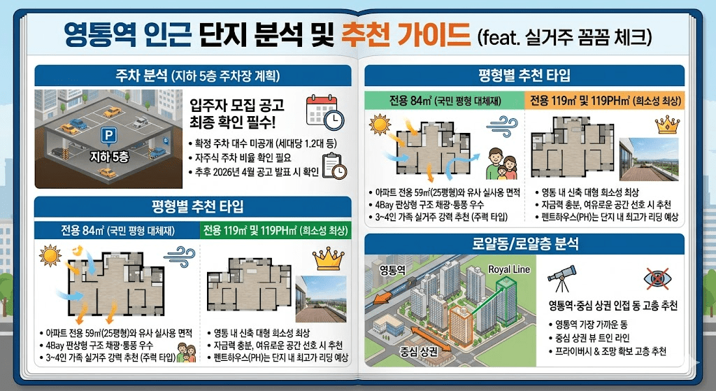 2026년 4월 분양 예정 수원 영통역 우미린 주거형 오피스텔 입지 분석 및 청약 투자 전략 6 영통역 인근 단지 분석 및 추천 가이