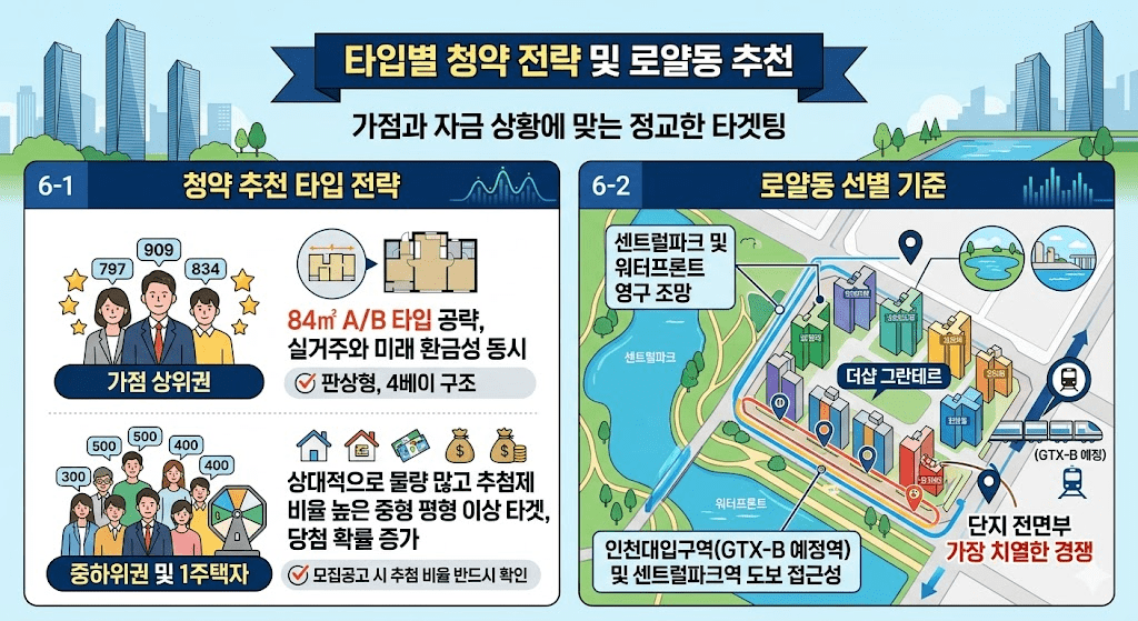 2026년 송도 더샵 그란테르 분양가 입지 분석 및 청약 전략 8 타입별 청약 전략 및 로얄동 추천 이미지