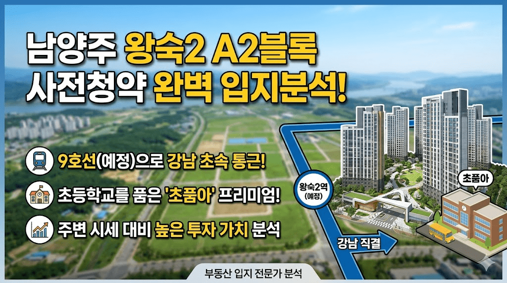 남양주 왕숙2 A2블록 사전청약 입지 분석 대표 이미지