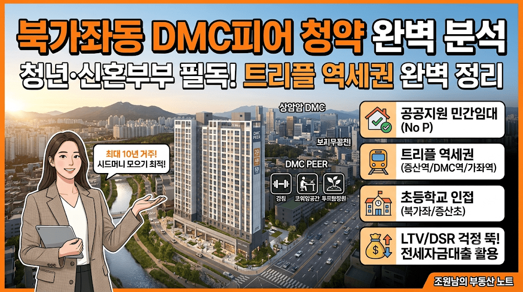 북가좌동 DMC피어 공공지원 민간임대 청약 완벽 분석 및 트리플 역세권 입지 요약 썸네일