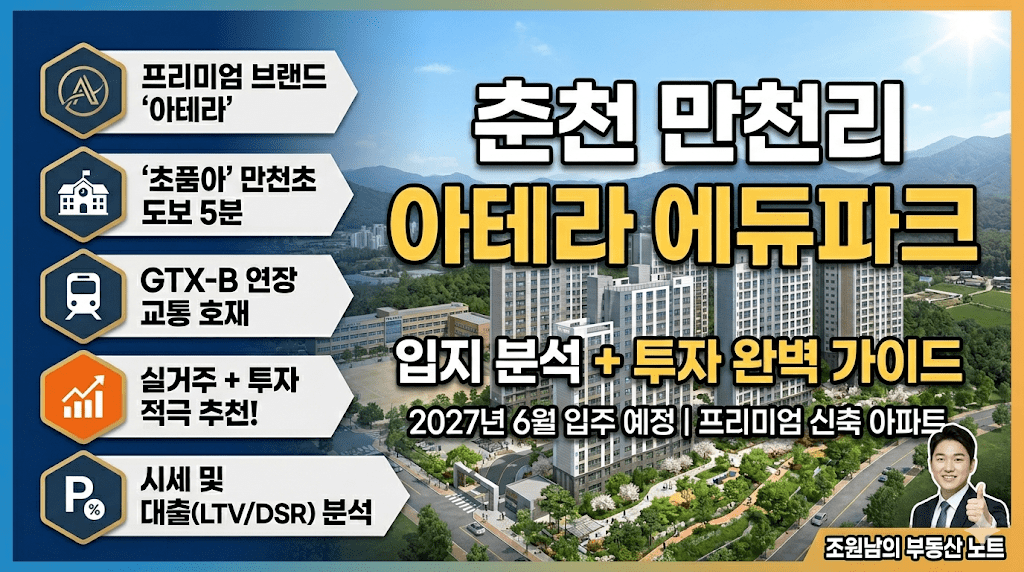 춘천 만천리 아테라에듀파크 부동산 입지 분석 및 투자 전망 2 춘천 만천리 아테라 에듀파크 입지 분석 이미지