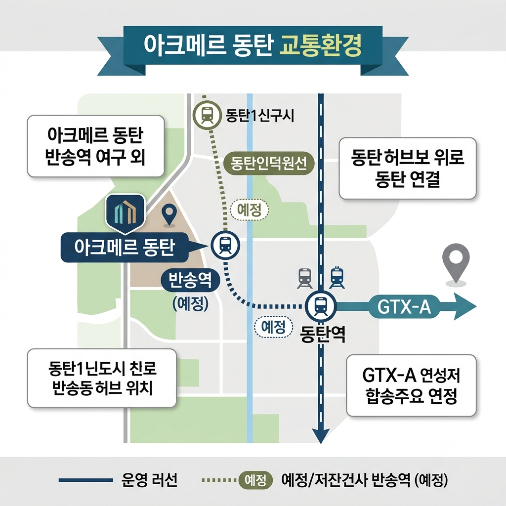 반송동 아크메르 동탄 M1-1-2블록|오래 비어 있던 부지가 움직이기 시작한 이유 7 아크메르 동탄 반송역 예정 및 동탄역 교통환경