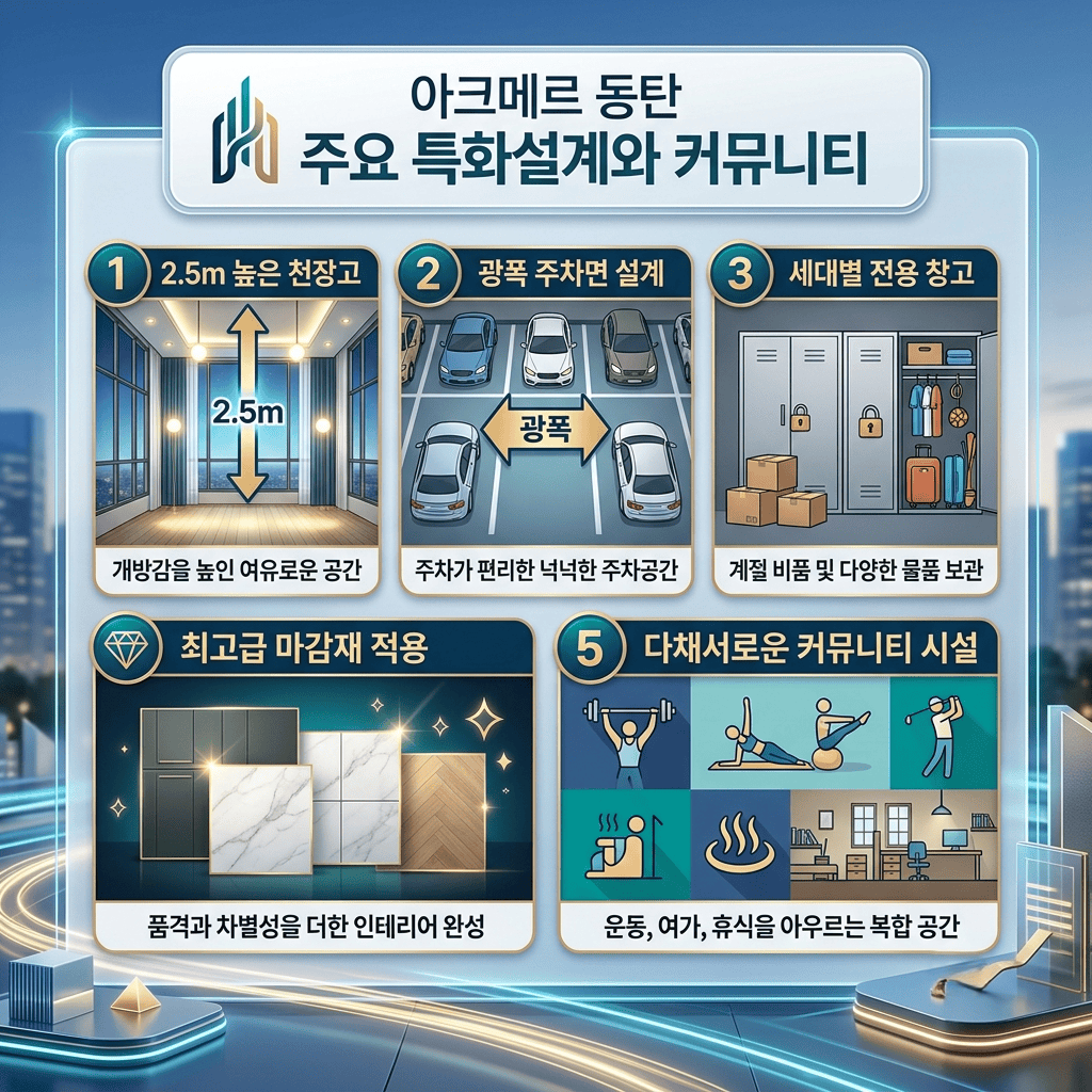 반송동 아크메르 동탄 M1-1-2블록|오래 비어 있던 부지가 움직이기 시작한 이유 5 아크메르 동탄 주요 특화설계와 커뮤니티
