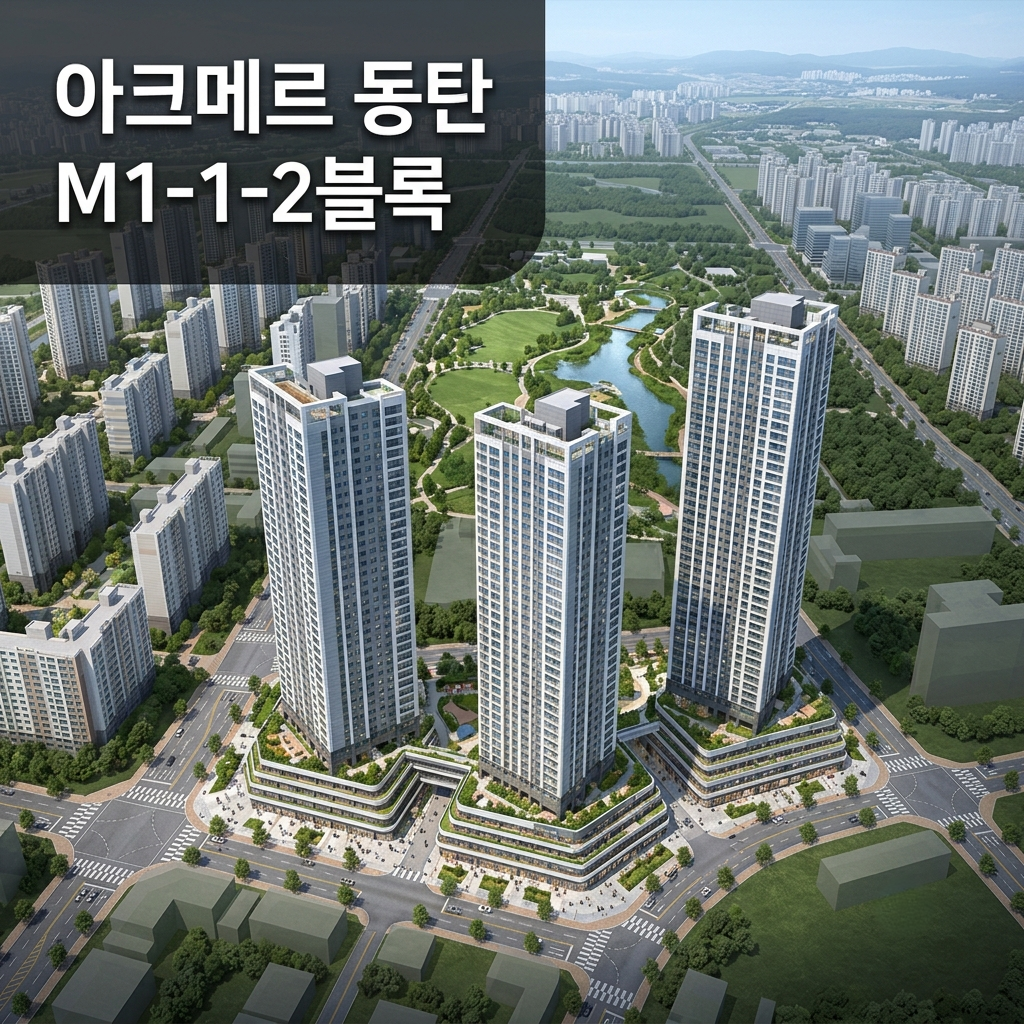 반송동 아크메르 동탄 M1-1-2블록|오래 비어 있던 부지가 움직이기 시작한 이유 2 반송동 아크메르 동탄 M1-1-2블록 조감도